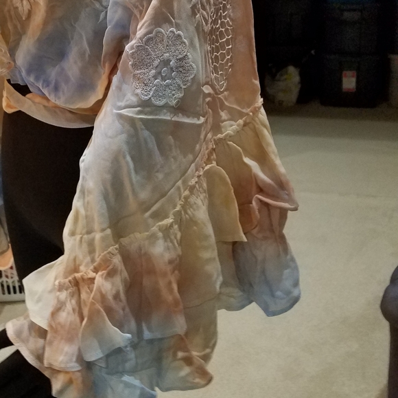 Free People Wild Horses Blouse Luxe Crop Wrap Long Sleeve Floral Print S M L NWT - Picture 9 of 16